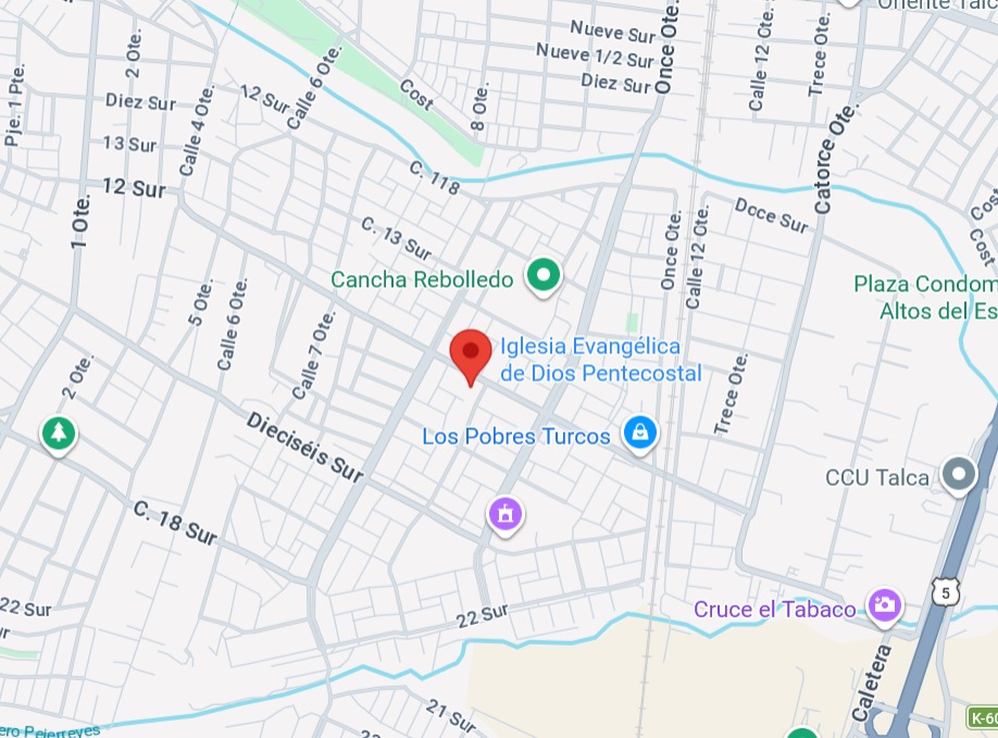 Ubicación Iglesia IEDP Talca